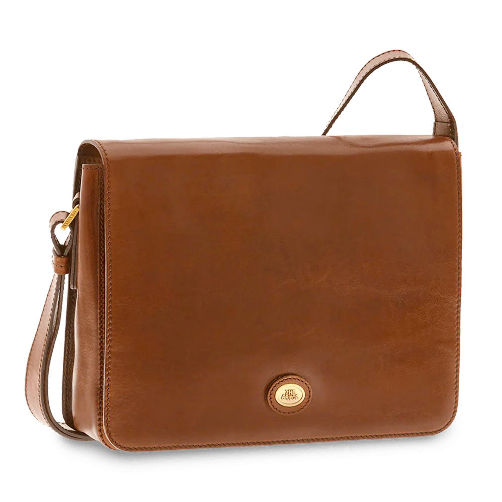 Messenger Uomo THE BRIDGE in Pelle Marrone linea Story