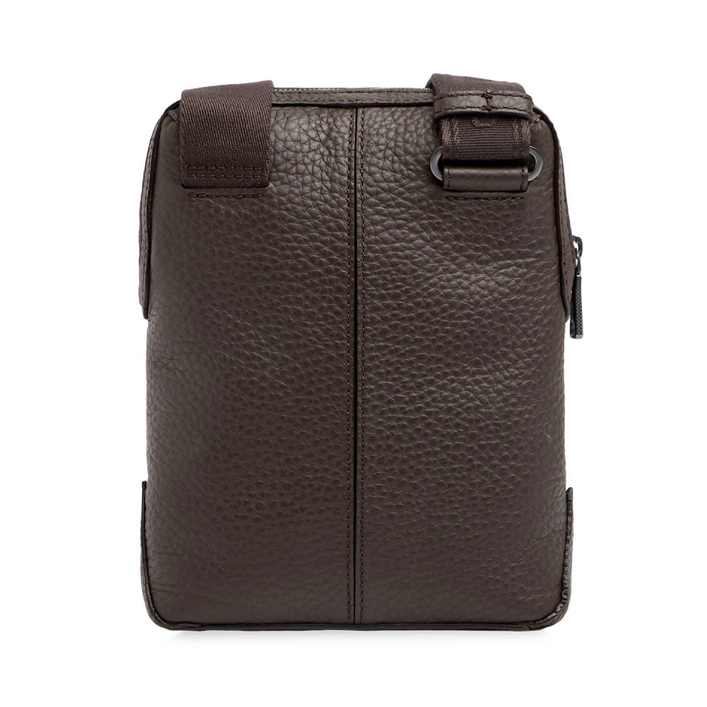Borsello Uomo THE BRIDGE linea Manfredi in Pelle color Moka