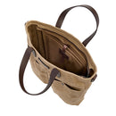 Cartella Verticale Uomo THE BRIDGE linea Igor in Tessuto Cerato Beige e Pelle Testa di Moro