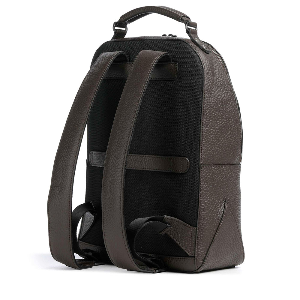 Zaino Uomo Porta PC 14" THE BRIDGE linea Manfredi in Pelle color Moka