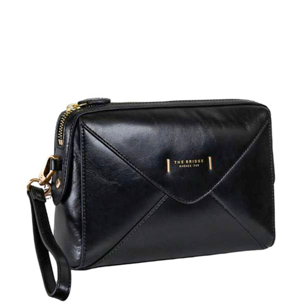 Pochette Donna THE BRIDGE linea Frida in Pelle Nera