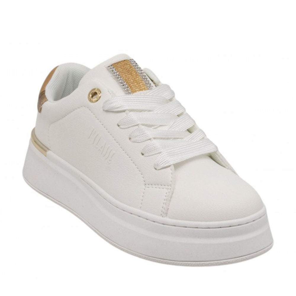 Sneakers Donna 1A Classe Alviero Martini in Eco Nappa Bianca e Inserto Geo Classic 2419