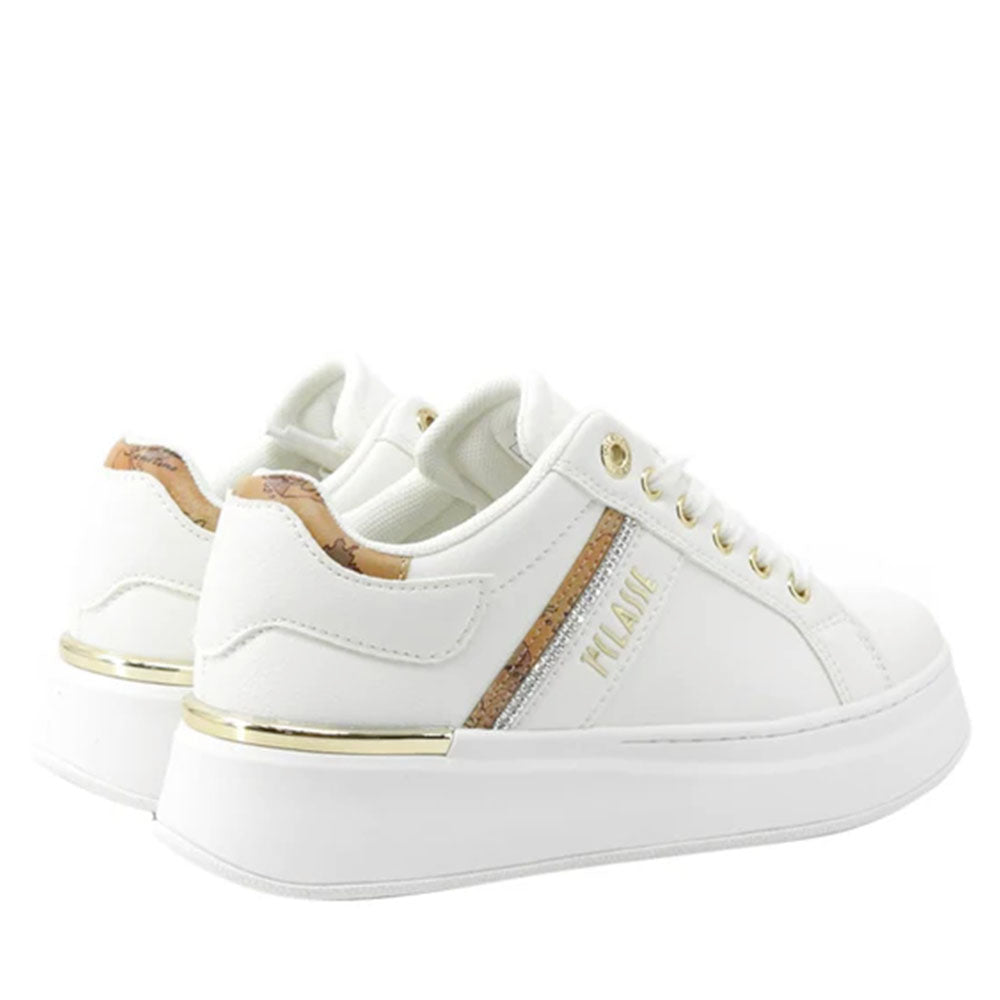 Sneakers Platform 1A Classe Alviero Martini Bianco e Geo Classic con Strass 2421