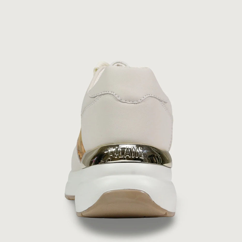 Sneakers Running 1A Classe Alviero Martini in Econappa e Mesh Bianco Sporco e Geo Classic 2434