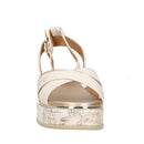 Sandali con Zeppa 1A Classe Alviero Martini in Eco Nappa Bianca 2476