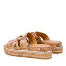 Ciabatte Platform 1A Classe Alviero Martini in Eco Nappa stampa Geo Beige e Cammello 2485