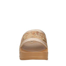 Ciabatte Platform 1A Classe Alviero Martini in Gomma Platino e Geo Beige 2504