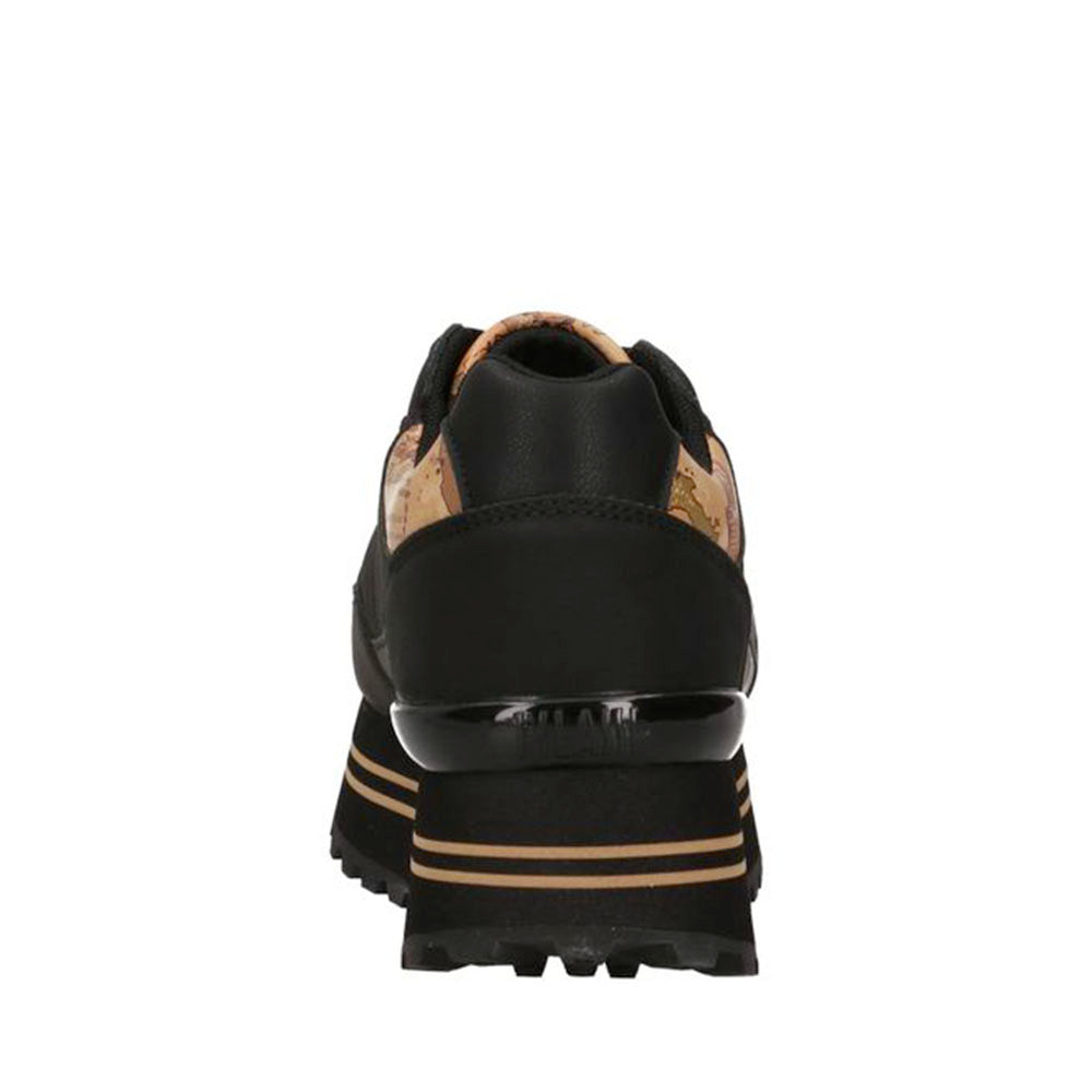 Sneakers Running 1A Classe Alviero Martini in Eco Nappa Nera con Inserti Geo Classic 2560