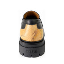 Mocassini Platform 1A Classe Alviero Martini in Pelle Nera con Inserto Geo Classic 2585