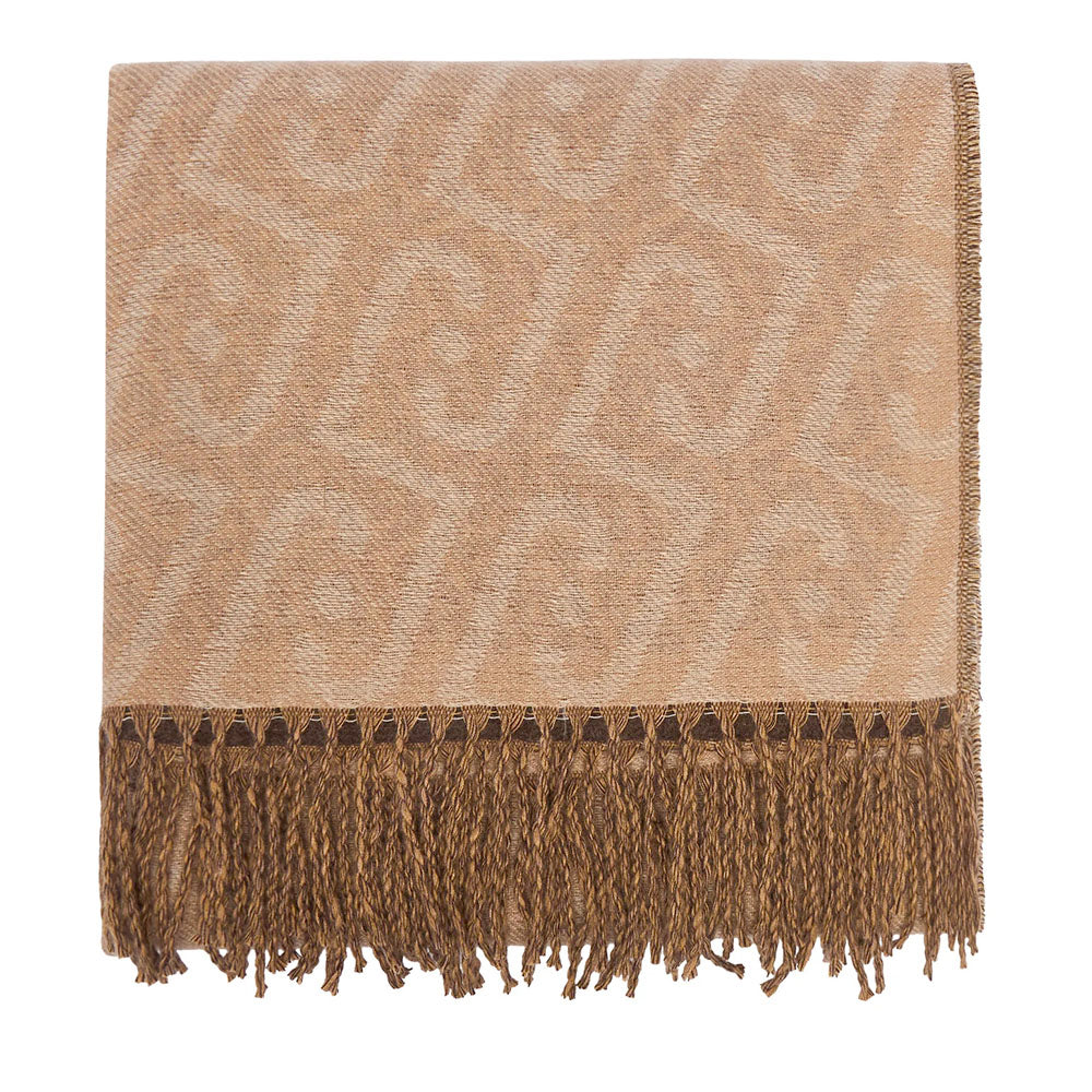 Sciarpa Donna 65 x 180 cm LIU JO con Logo Monogram color Cammello