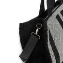 Tote Bag Donna LIU JO in Tessuto Check Nero con Maxi Logo