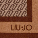 Foulard Donna 120 x 120 cm LIU JO stampa Logo Monogram color Cammello