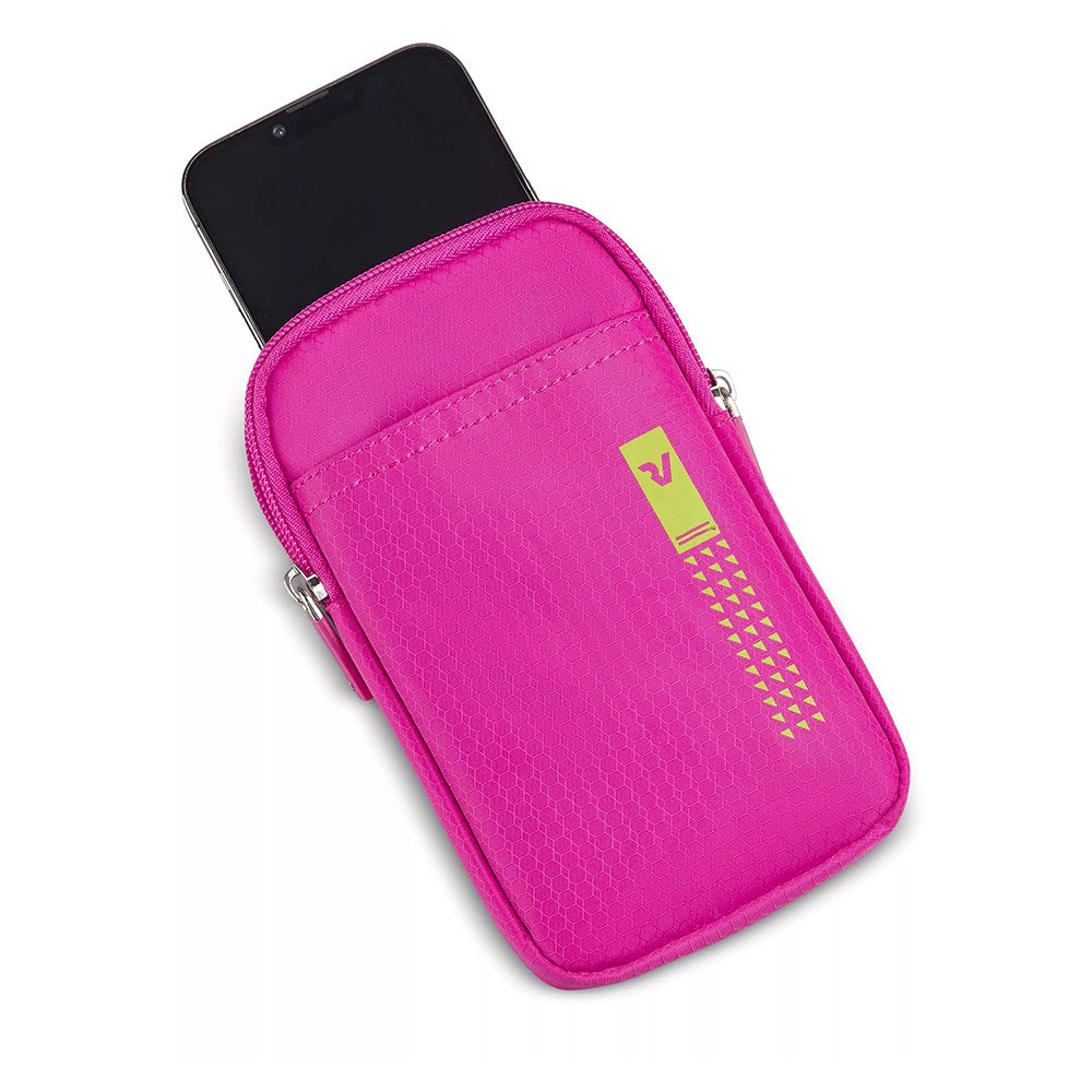 Borsello Porta Telefono RONCATO linea Lite Soft in Tessuto Fucsia