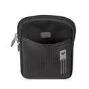 Borsello Porta Telefono RONCATO linea Lite Soft in Tessuto Nero Fumo