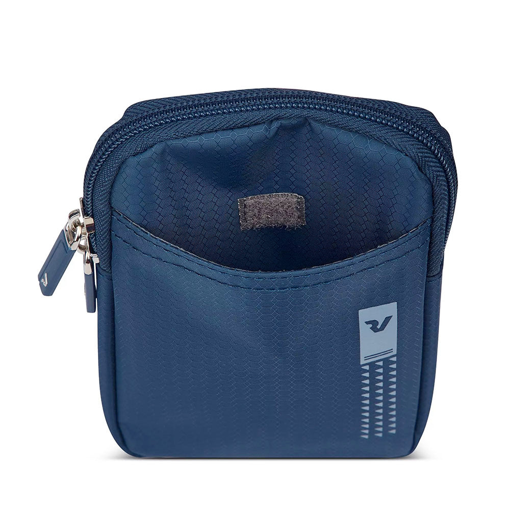 Borsello Porta Telefono RONCATO linea Lite Soft in Tessuto Blu Navy