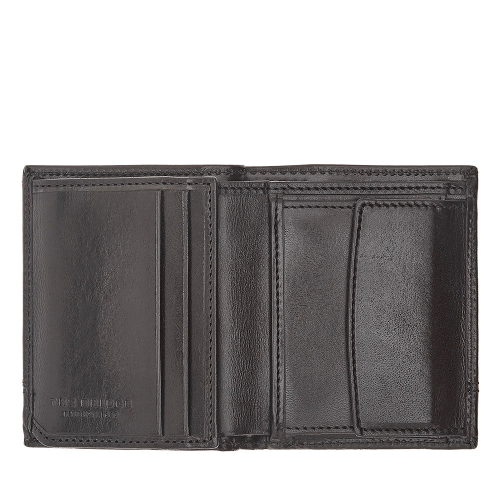 Portafoglio Uomo Verticale THE BRIDGE linea Neri in Pelle Nera
