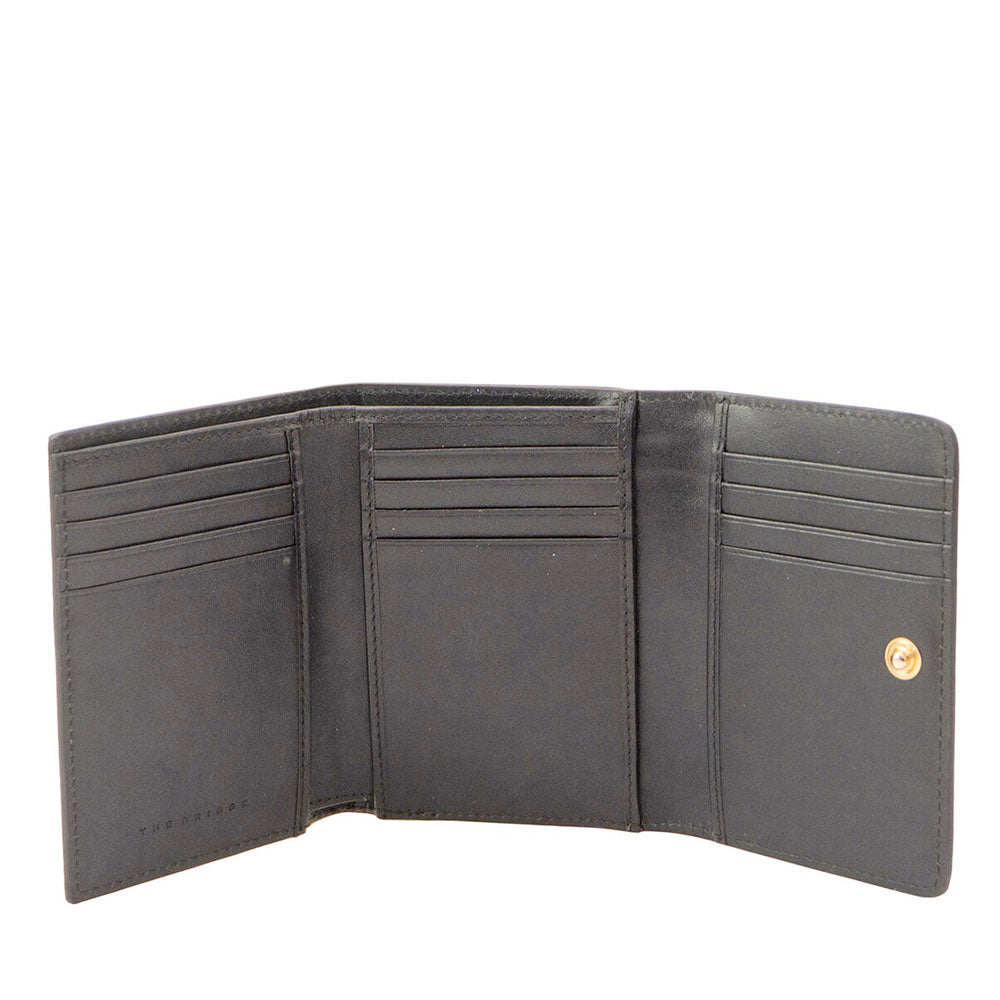Portafoglio Donna Medio con Bottone THE BRIDGE linea Cecilia in Pelle Nera