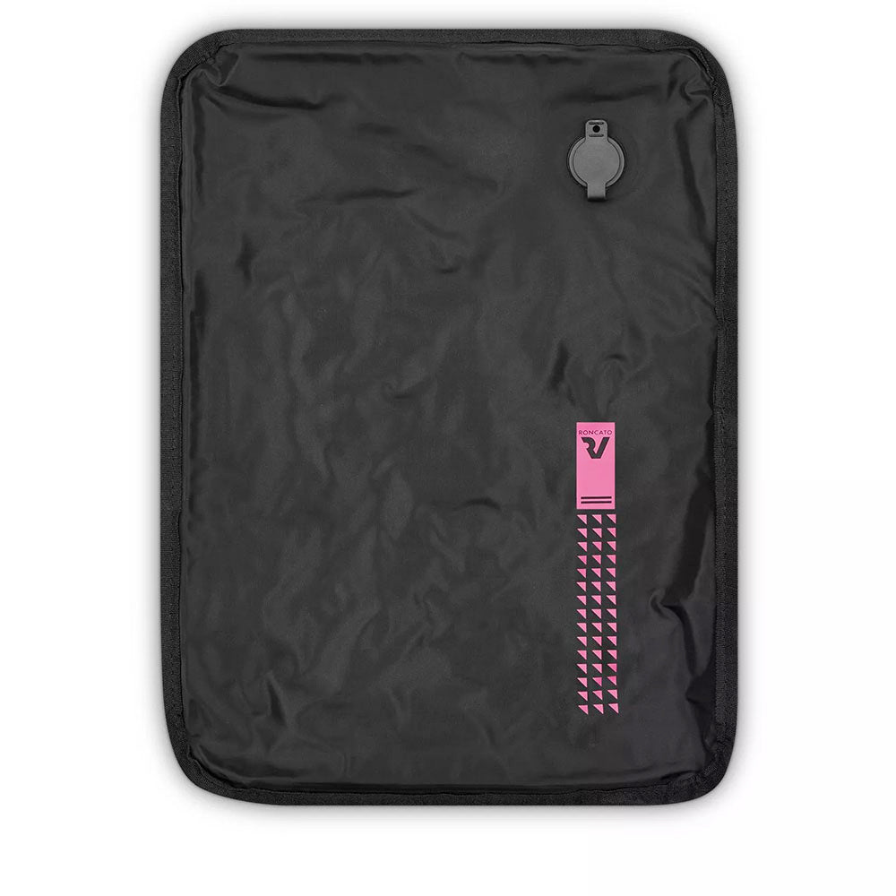 Sacca Sottovuoto per Zaino RONCATO linea Flatty in Tessuto Nero e Fucsia