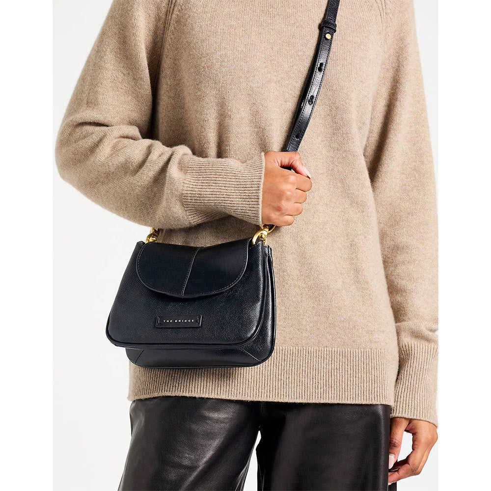 Borsa Donna a Tracolla THE BRIDGE linea Elisabetta in Pelle Nera