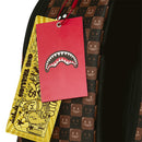 Sprayground Sharks in Paris WTF Bubble Brown Check Rucksack – Unisex, Braun
