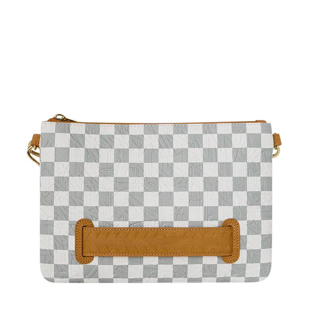 Pochette con Tracolla SPRAYGROUND stampa Graff Embossed Cream Check