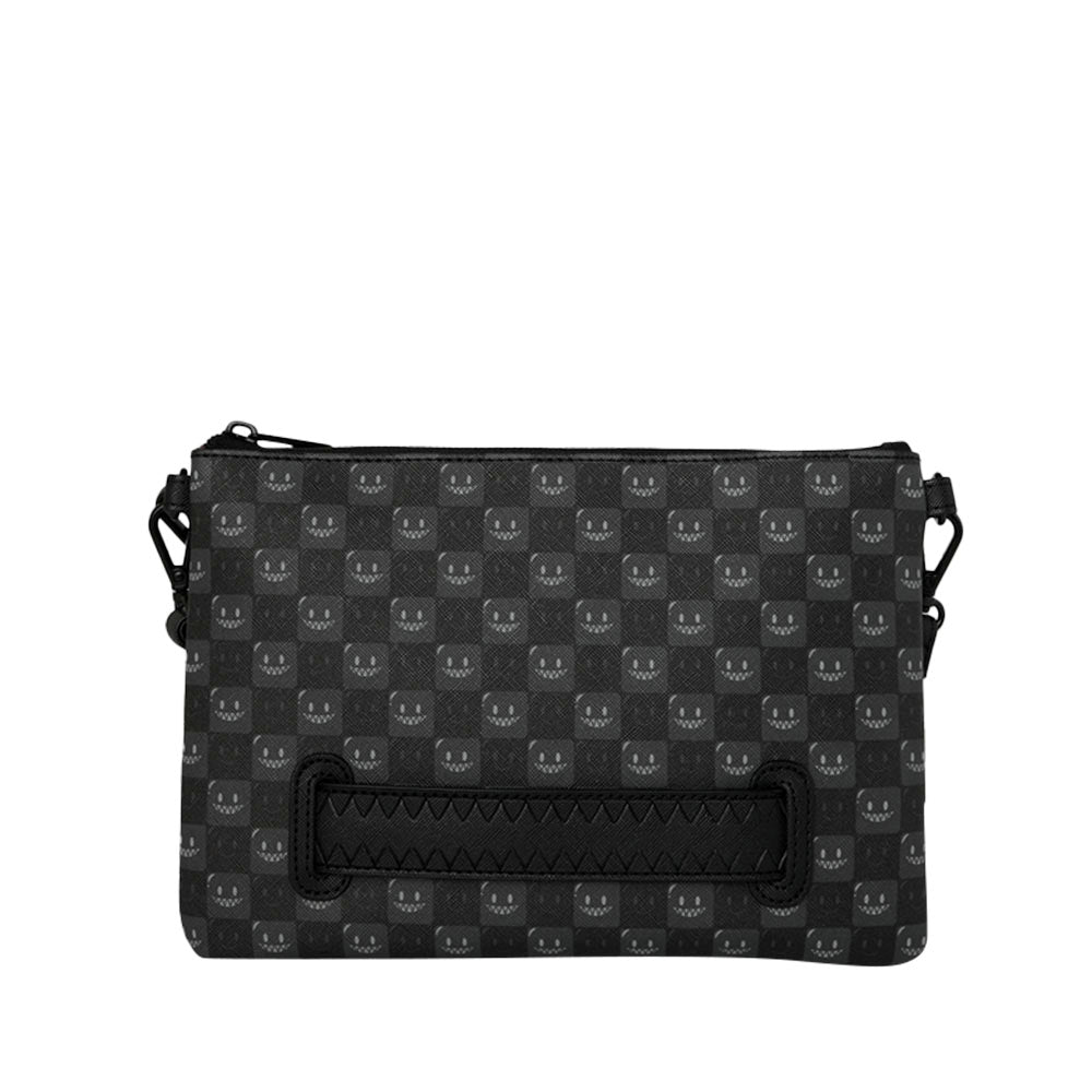 Pochette con Tracolla SPRAYGROUND stampa Sharks in Paris WTF Bubbly Black Check