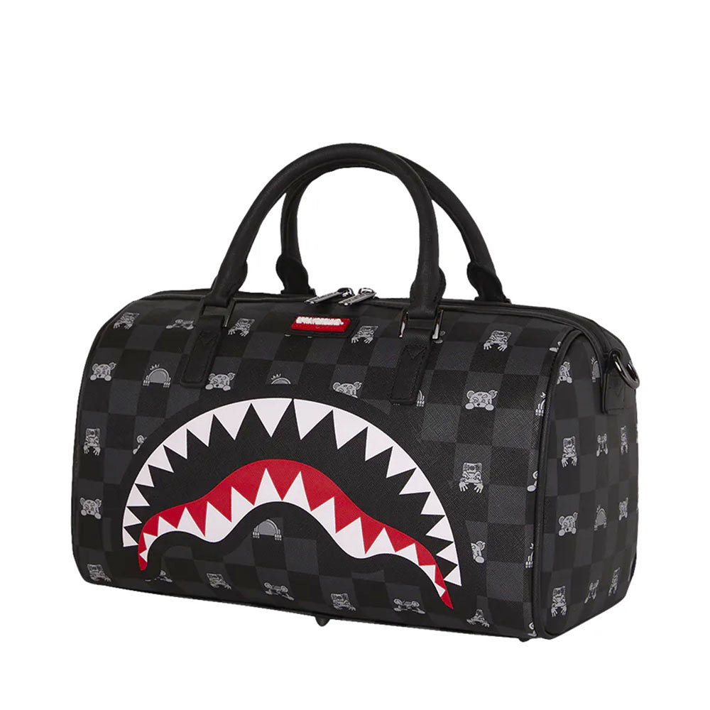 Bauletto Unisex SPRAYGROUND stampa Gray Peeking Character Check