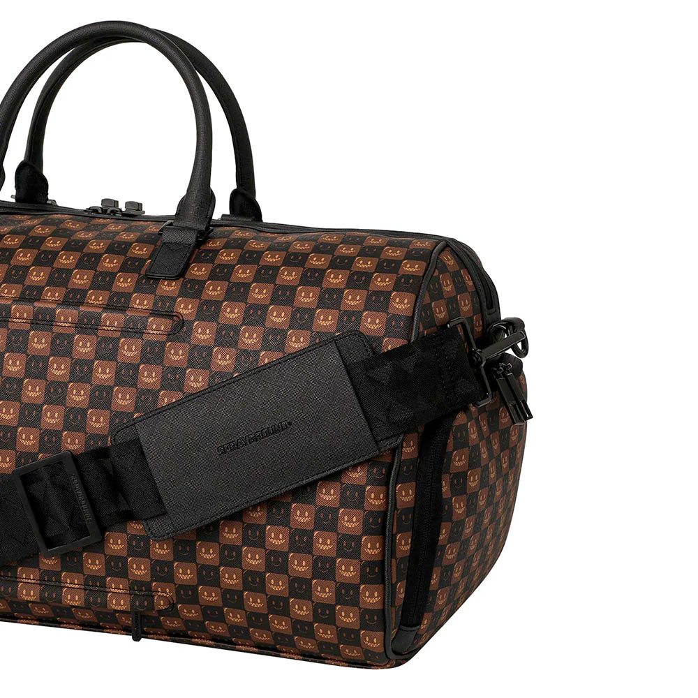 Borsone Weekend SPRAYGROUND stampa Sharks in Paris WTF Bubble Brown Check