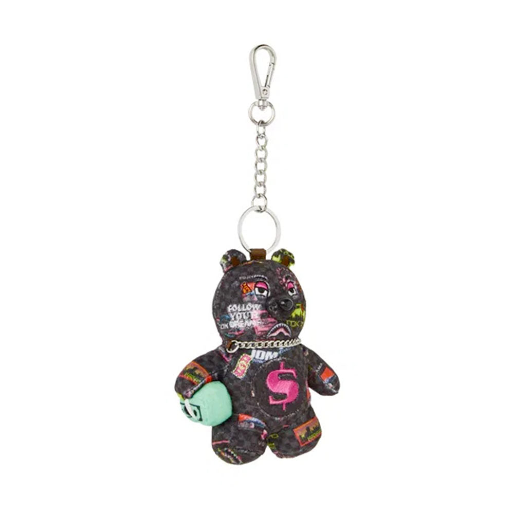 Portachiavi a Forma di Orso SPRAYGROUND stampa Global Mogul Cyber Punk
