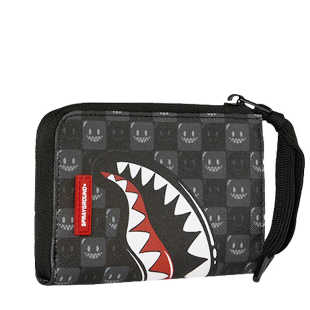 Portafoglio Piccolo con Zip SPRAYGROUND stampa Sharks In Paris WTF Bubbly Black Check