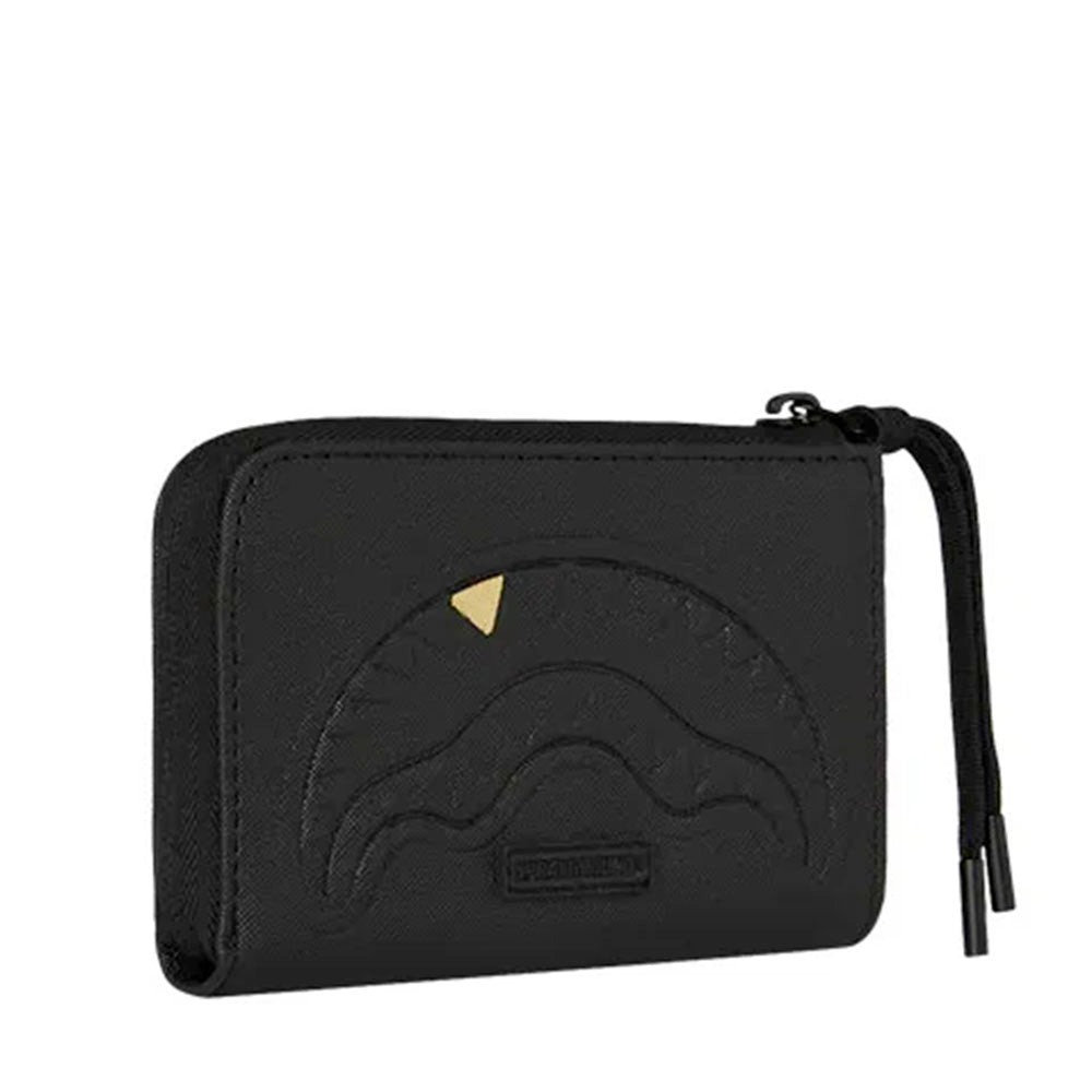 Portafoglio Piccolo con Zip SPRAYGROUND stampa Blacked Out Embossed Black Tooth