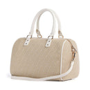 Bauletto Donna a Mano LIU JO in Tessuto Jacquard con Logo Monogram Bianco