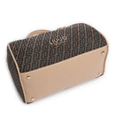Bauletto Donna a Mano LIU JO in Tessuto Jacquard con Logo Monogram Testa di Moro