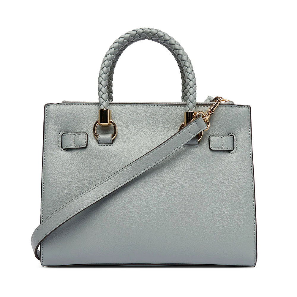 Borsa Donna a Mano LIU JO Better effetto Bottalato Azzurro con Charm