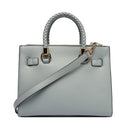 Borsa Donna a Mano LIU JO Better effetto Bottalato Azzurro con Charm