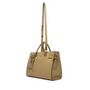 Borsa Donna a Mano Media LIU JO Better effetto Bottalato color Fango con Charm