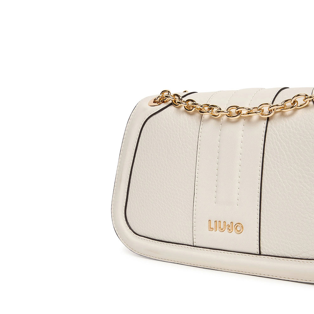 Borsa Donna Media a Tracolla LIU JO effetto Bottalato color Crema