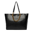 Shopping Bag Large Donna LIU JO Nera con Catena Decorativa