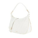 Hobo Bag Large con Tracolla LIU JO color Crema con Logo Laserato Monogram