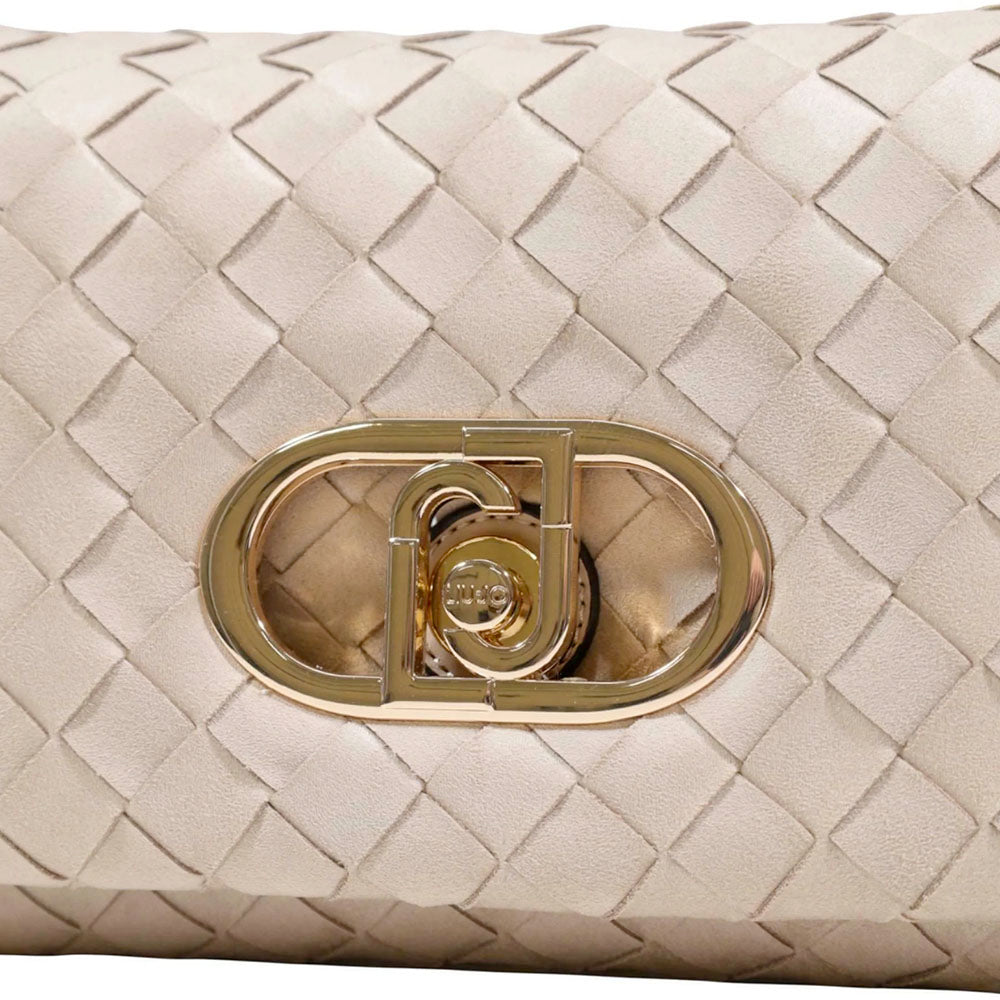 Borsa Media a Spalla Donna LIU JO Better linea La Puffy Intrecciata Beige