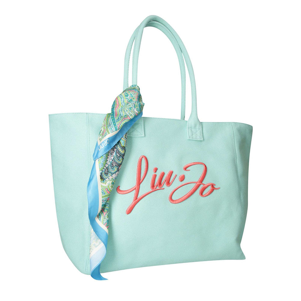 Shopping Bag Donna LIU JO in Tessuto Turchese