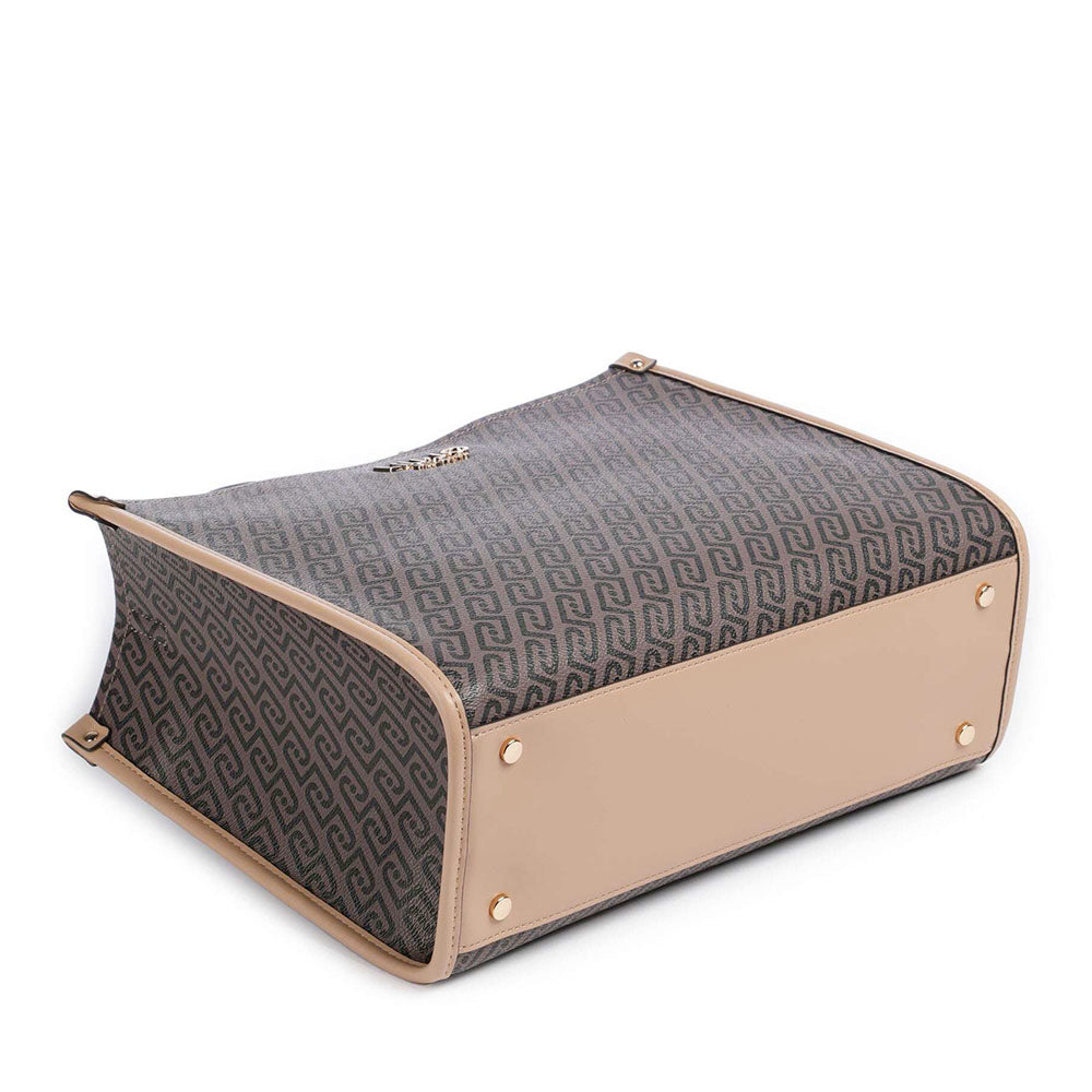 Borsa Donna a Mano Large LIU JO stampa Monogram Testa di Moro