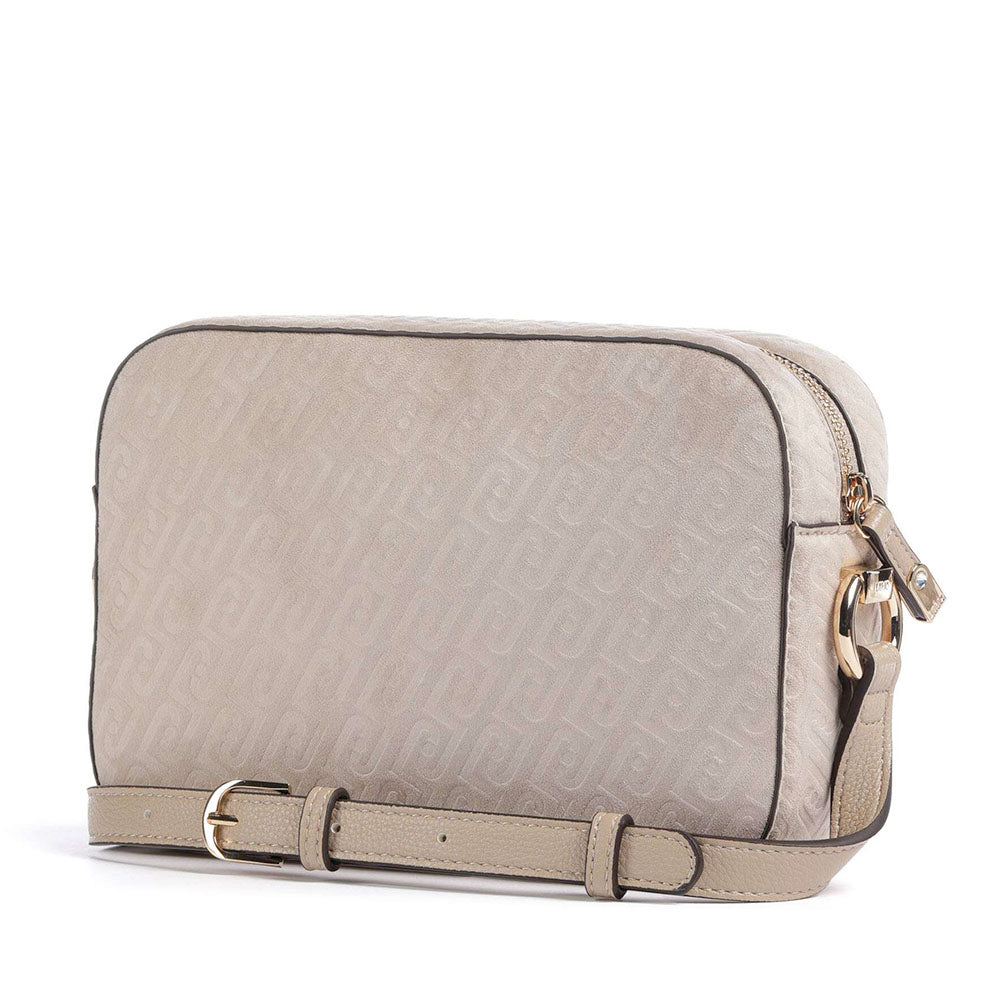 Borsa Donna a Tracolla Media LIU JO Neutro con Logo Monogram All Over