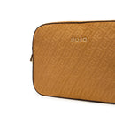 Borsa Donna a Tracolla Media LIU JO Marrone con Logo Monogram All Over