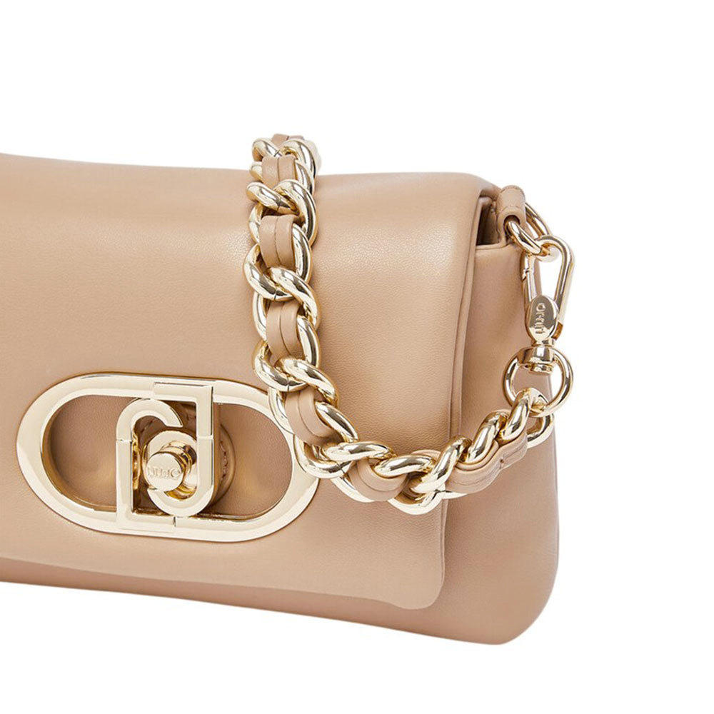 Kleine Damen-Schultertasche LIU JO Better Modell La Puffy in Kamel