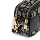 Borsa Donna a Tracolla LIU JO in Tessuto Jacquard con Logo All Over Nero