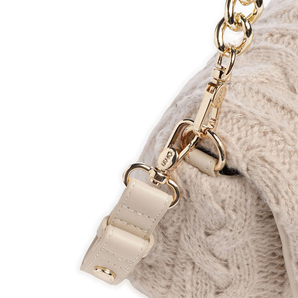 Borsa a Spalla Media LIU JO linea LaPuffy in Maglia color Marmo