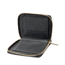 Portafoglio Donna Piccolo Zip Around LIU JO effetto Bottalato con Logo in Rilievo Nero