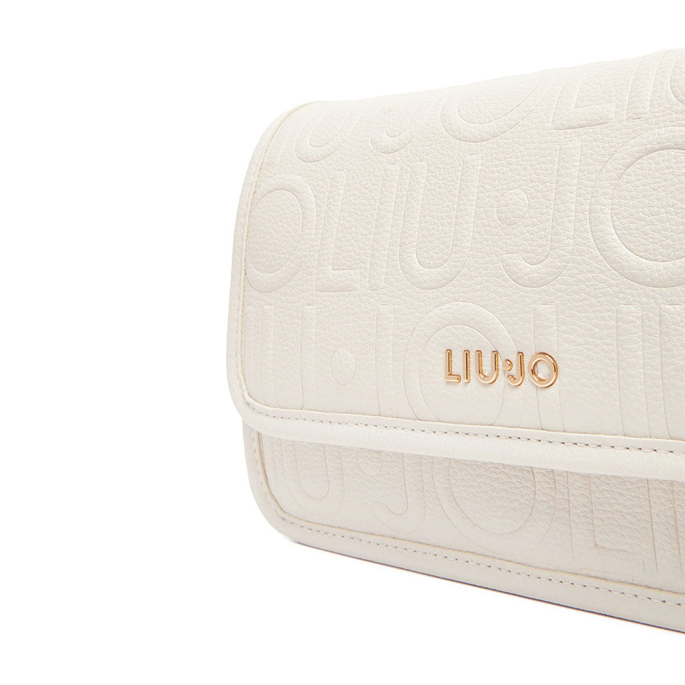 Borsa Donna a Spalla e Tracolla LIU JO Better Effetto Bottalato con Logo in Rilievo Marmo