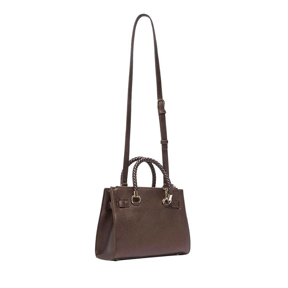 Borsa Donna a Mano Small LIU JO in Ecopelle Bottalata Marrone Scuro